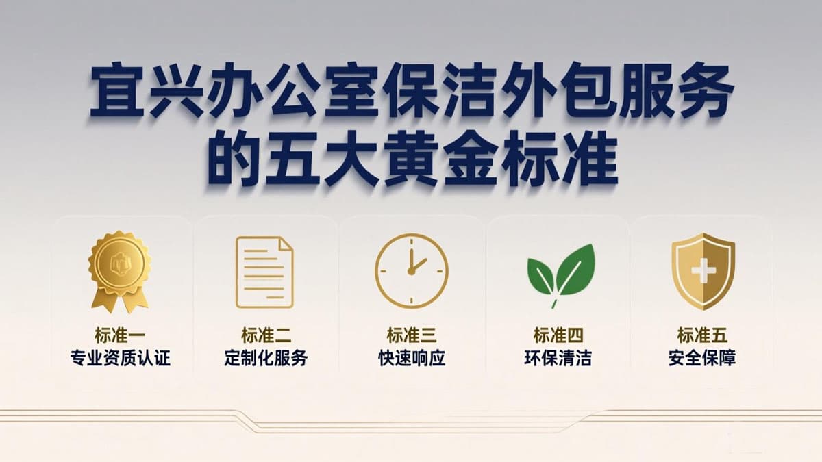 企业必看:2025年选择宜兴办公室保洁外包服务的五大黄金标准