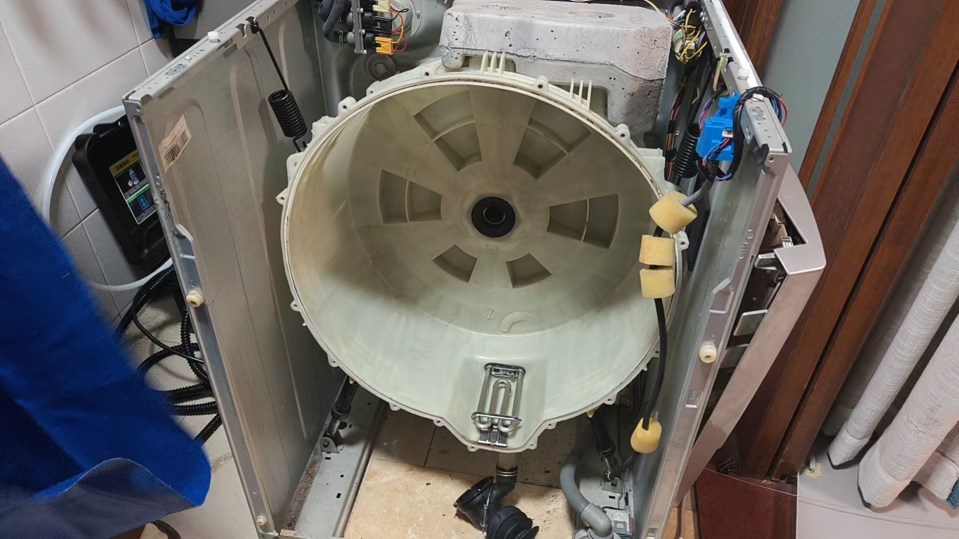 宜兴洗衣机清洗全套工具一次性防护耗材实拍